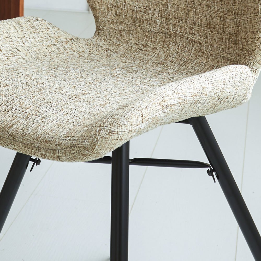 Eetkamerstoel Barron chenille Vince Wit LxBxH 72x68x50 Stof Sfeerfoto detail