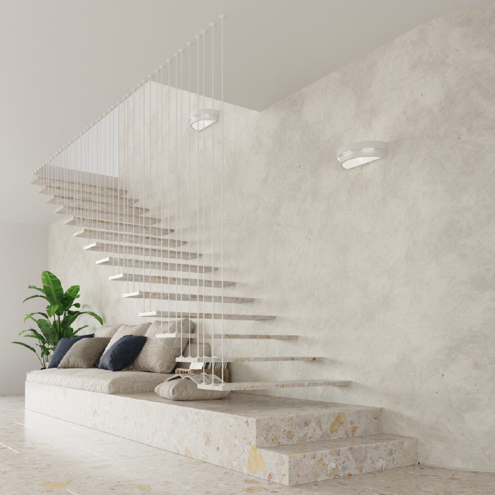 Wandlamp Helios Sollux Wit LxBxH 50x20x20 Keramiek, Glas Nnb