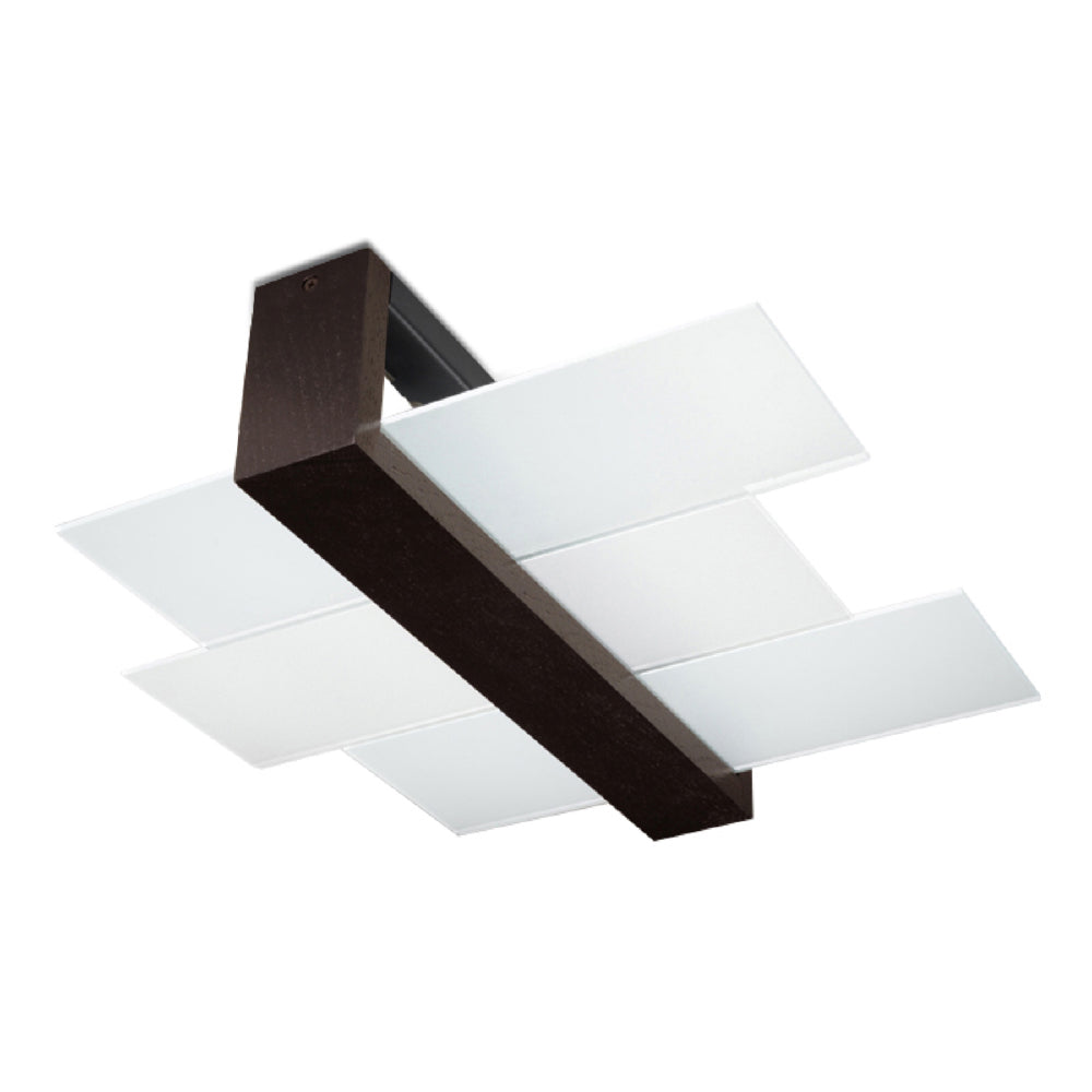 Plafondlamp Feniks Sollux wenge LxBxH 50x20x20 Hout, Glas Nnb