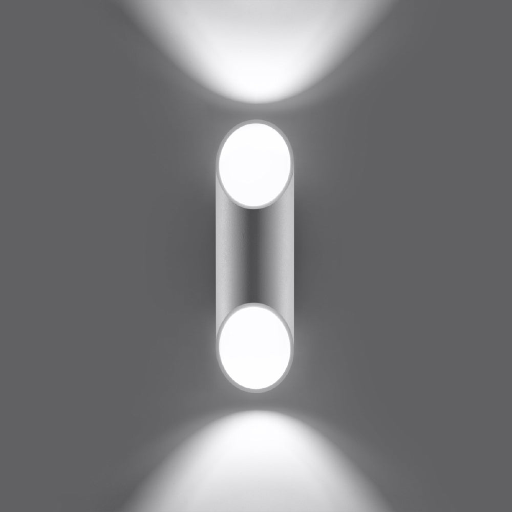 Wandlamp Penne Sollux Wit LxBxH 14x14x31 Aluminium Nnb