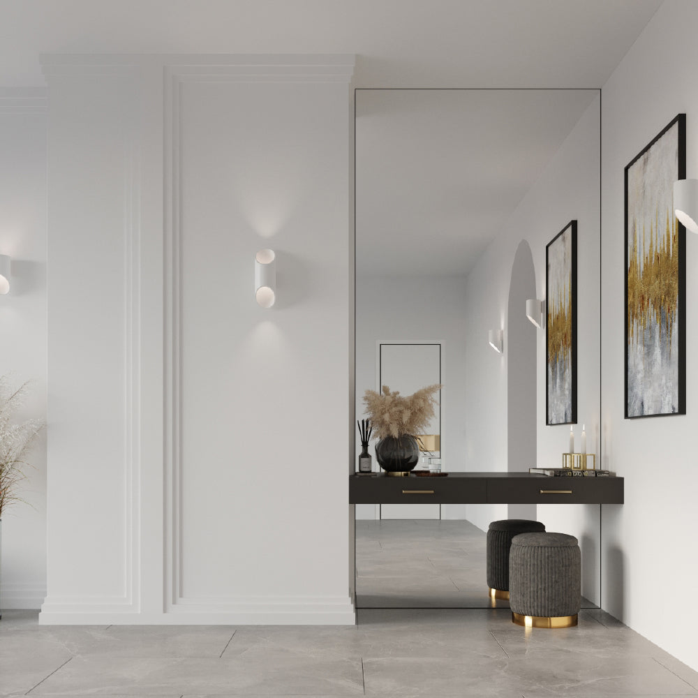 Wandlamp Penne Sollux Wit LxBxH 14x14x31 Aluminium Nnb