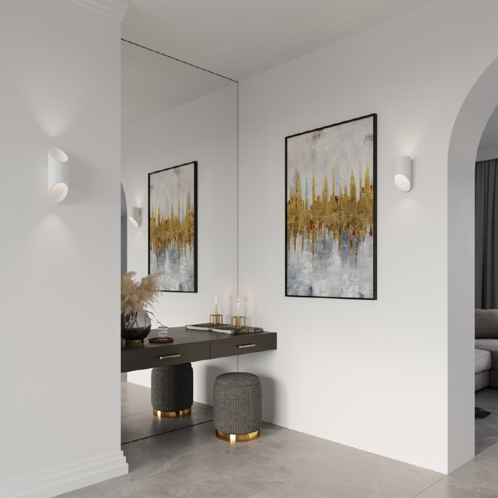 Wandlamp Penne Sollux Wit LxBxH 14x14x31 Aluminium Nnb