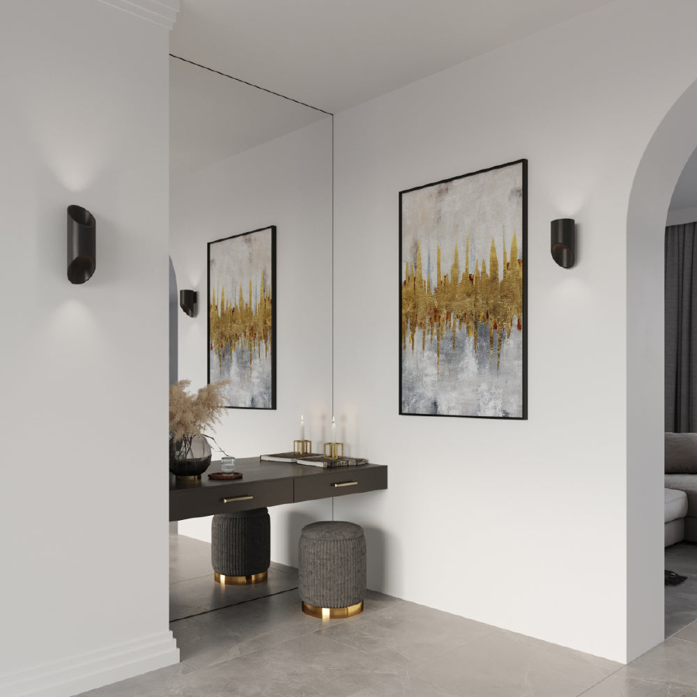 Wandlamp Penne Sollux Zwart LxBxH 14x14x31 Aluminium Nnb