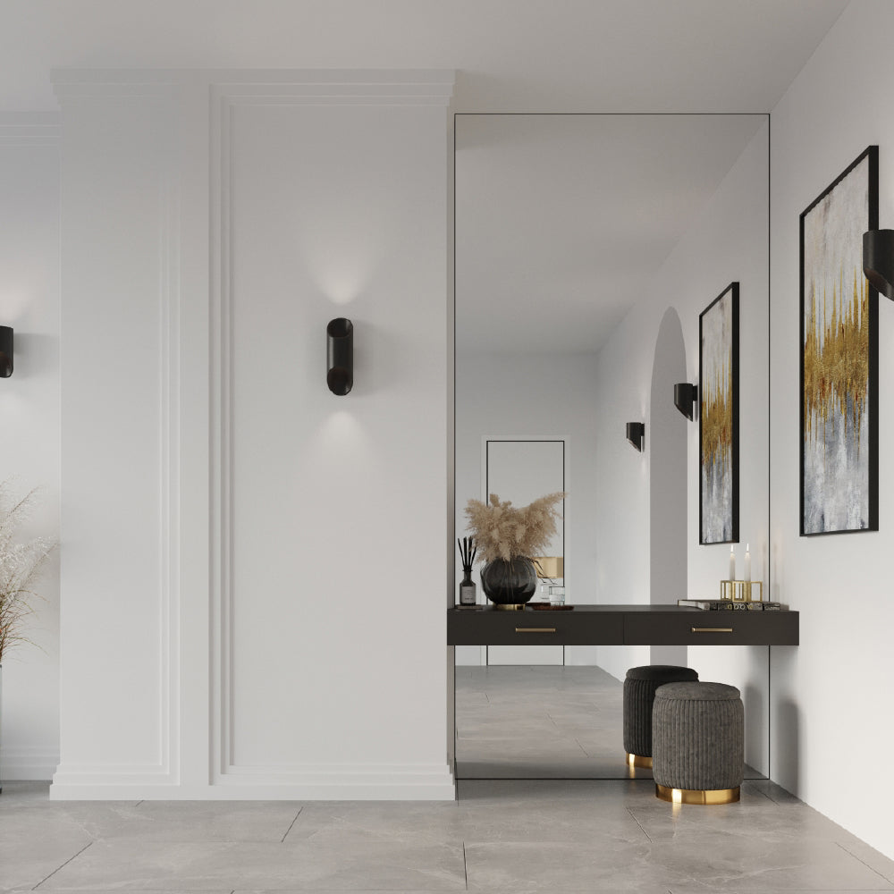 Wandlamp Penne Sollux Zwart LxBxH 14x14x31 Aluminium Nnb