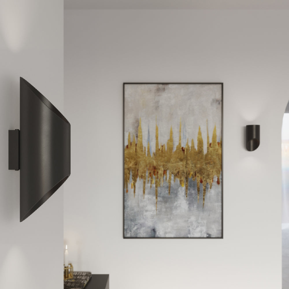 Wandlamp Penne Sollux Zwart LxBxH 14x14x31 Aluminium Nnb