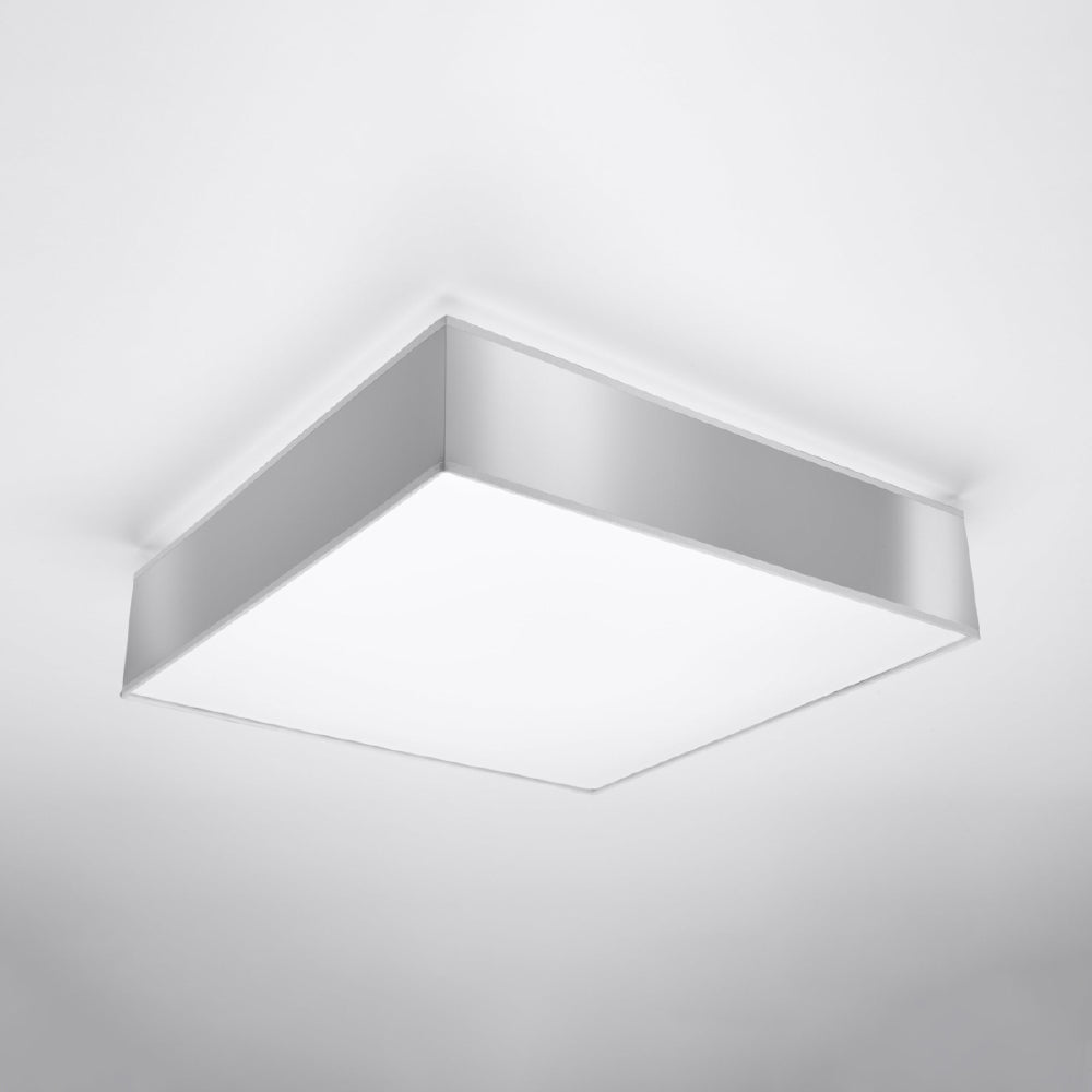 Plafondlamp Horus Sollux Grijs LxBxH 47x47x19 PVC Nnb
