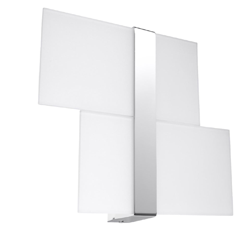Wandlamp Massimo Sollux Wit, Zilver LxBxH 40x20x15 Metaal, Glas Nnb