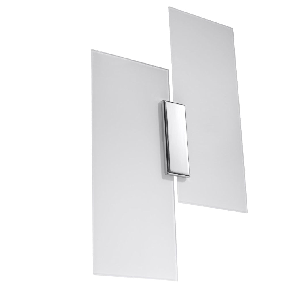 Wandlamp Fabiano Sollux Zilver, Wit LxBxH 25x25x20 Metaal, Glas Nnb