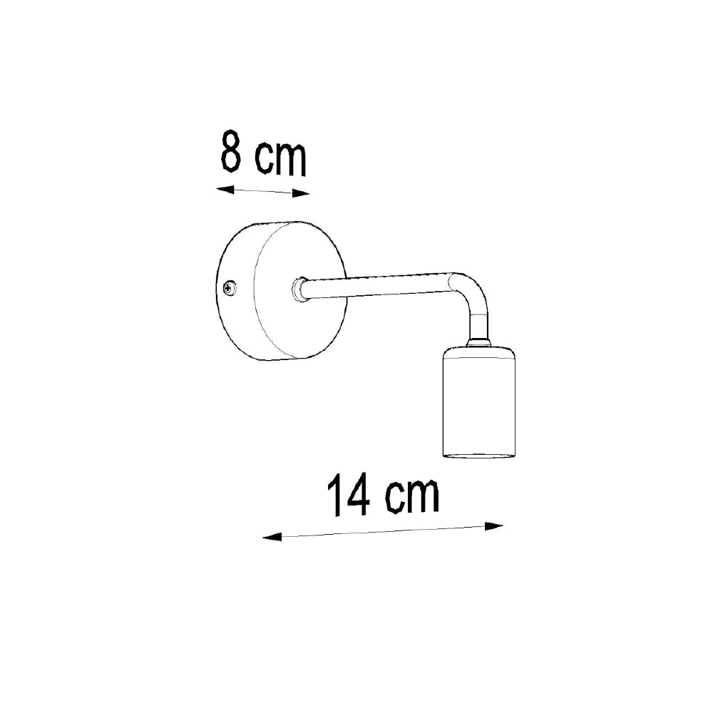 Wandlamp Duomo Sollux Zwart LxBxH 17x10x10 Metaal Nnb