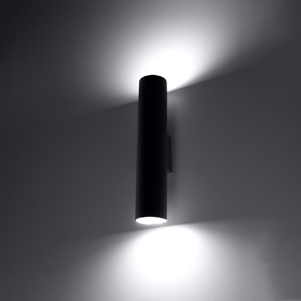 Wandlamp Lagos Sollux Zwart LxBxH 14x14x31 Metaal Nnb