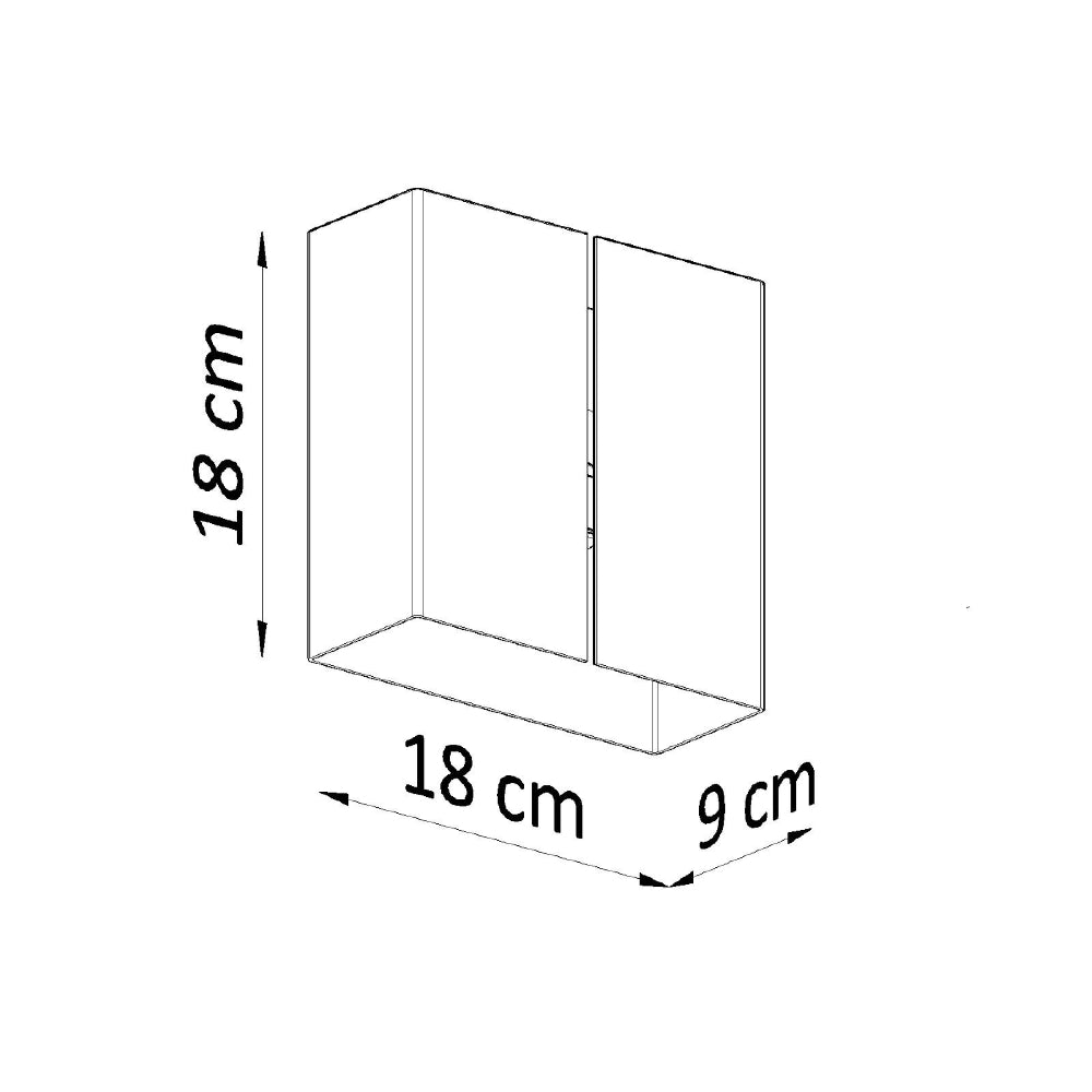 Wandlamp Linea Sollux Wit LxBxH 26x26x15 Metaal Nnb