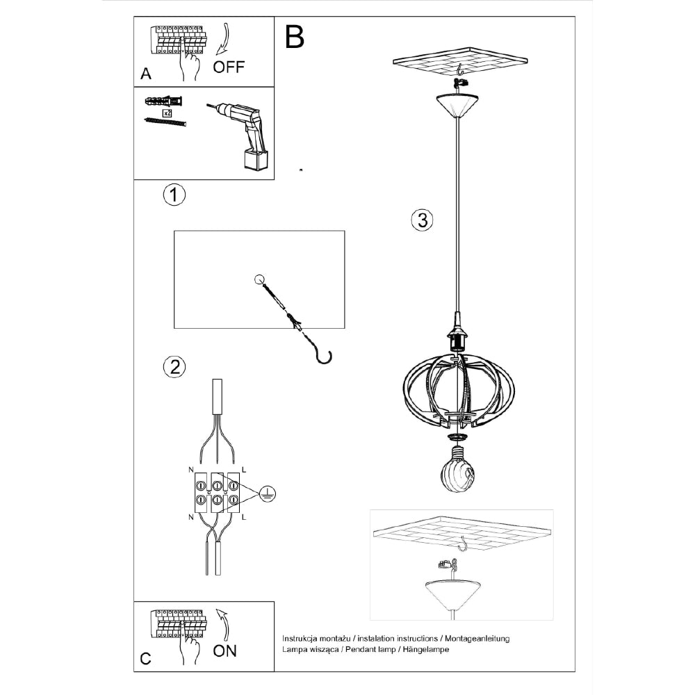 Hanglamp Mandelino Sollux Naturel Hout Nnb