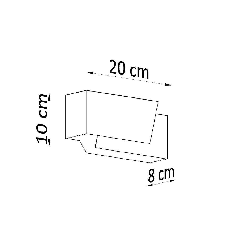 Wandlamp Piegare Sollux Wit LxBxH 31x17x12 Metaal Nnb