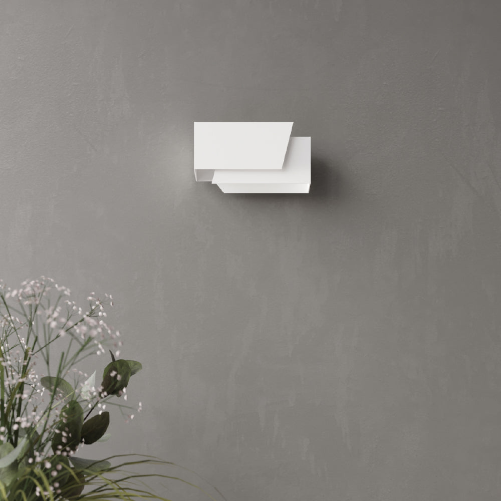 Wandlamp Piegare Sollux Wit LxBxH 31x17x12 Metaal Nnb