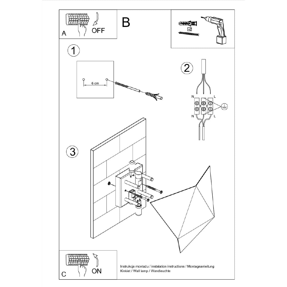 Wandlamp Solido Sollux Zwart LxBxH 26x26x15 Metaal Nnb