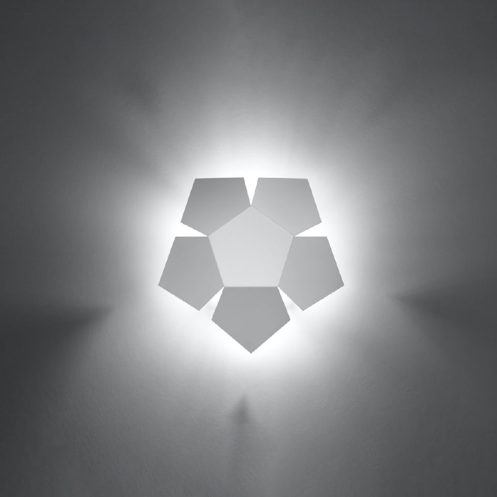 Wandlamp Penta Sollux Wit LxBxH 26x26x15 Metaal Nnb