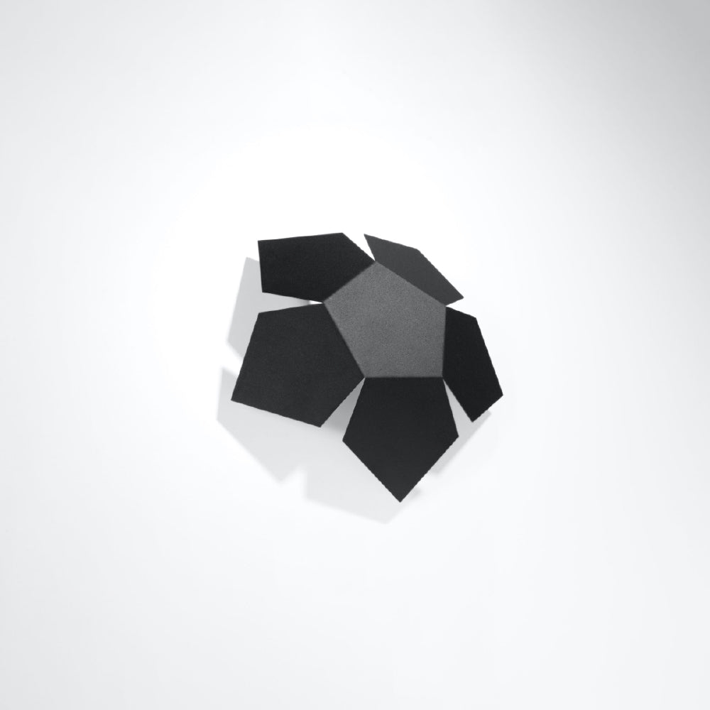 Wandlamp Penta Sollux Zwart LxBxH 26x26x15 Metaal Nnb