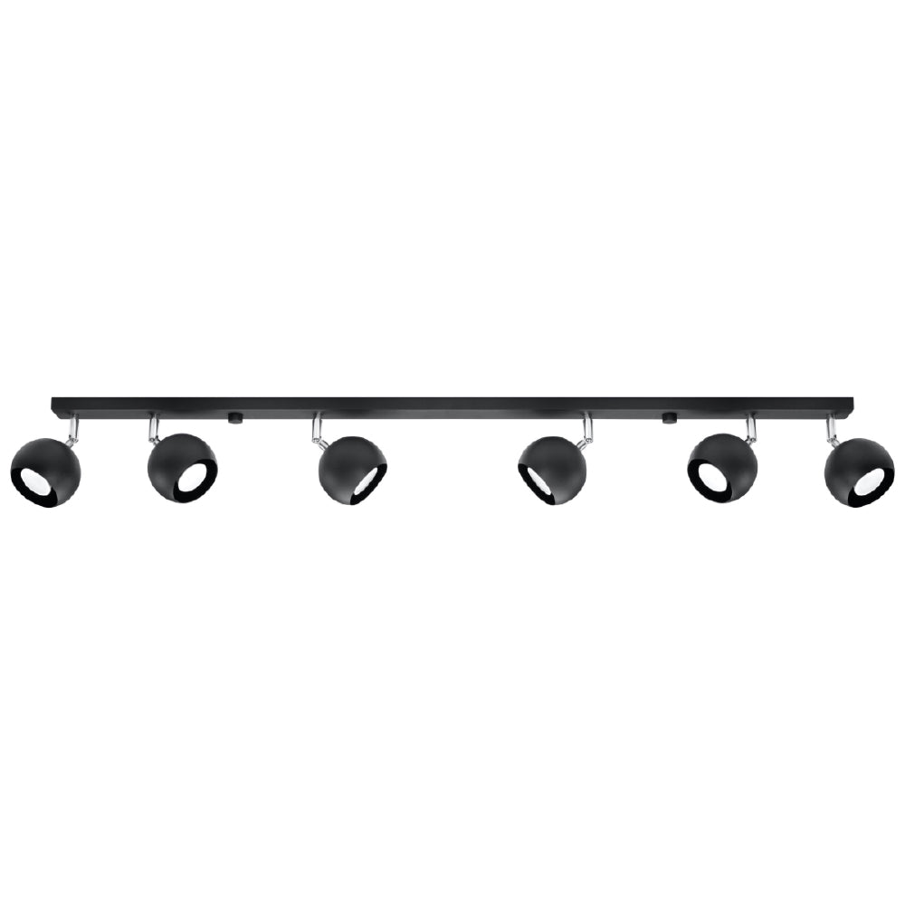 Plafondlamp Oculare Sollux Zwart LxBxH 122x17x10 Metaal Nnb