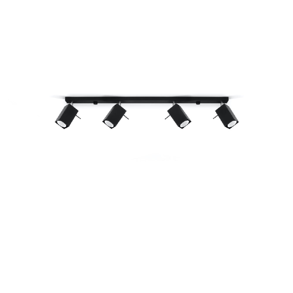 Plafondlamp Merida Sollux Zwart LxBxH 82x17x10 Metaal Nnb