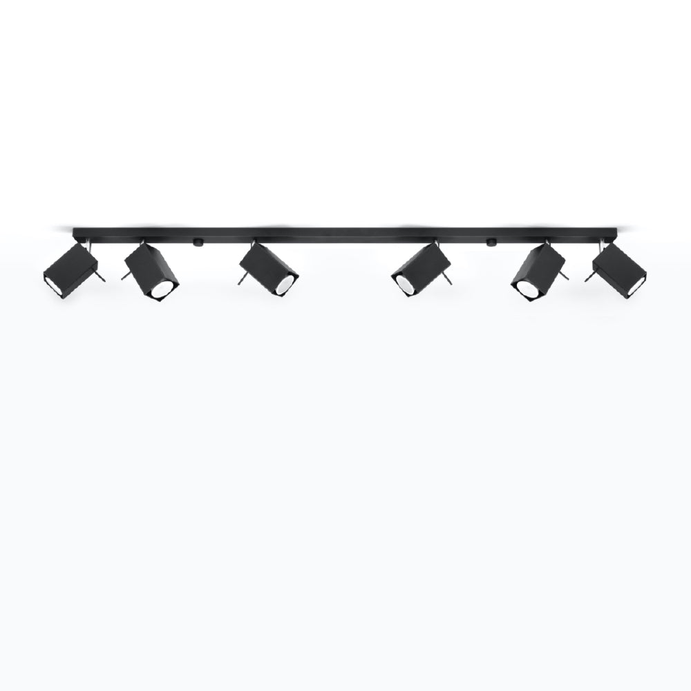 Plafondlamp Merida Sollux Zwart LxBxH 122x17x10 Metaal Nnb