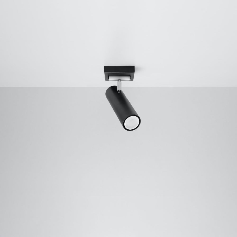 Plafondlamp Direzione Sollux Zwart LxBxH 31x17x12 Metaal Nnb