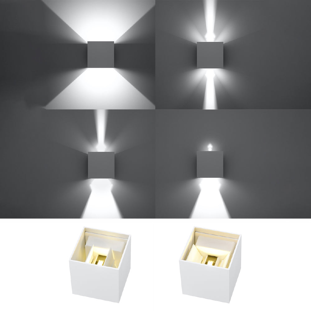 Wandlamp Luca Sollux Wit LxBxH 11x11x11 Aluminium Nnb