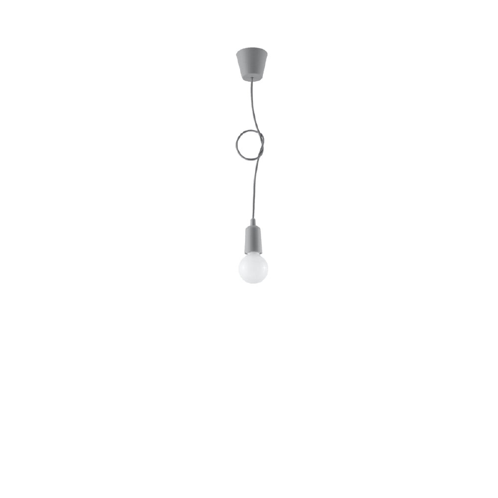Hanglamp Diego Sollux Grijs LxBxH 13x13x13 PVC Nnb