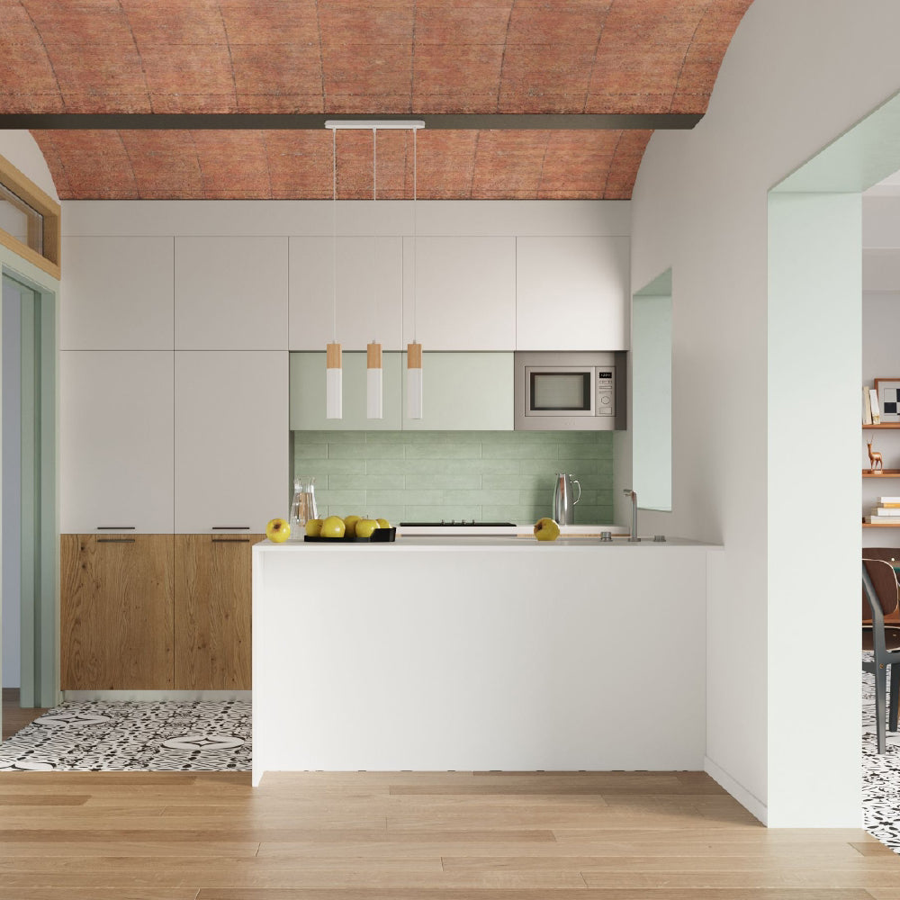 Plafondlamp Pablo Sollux Wit, Naturel LxBxH 31x17x12 Metaal, Hout Nnb