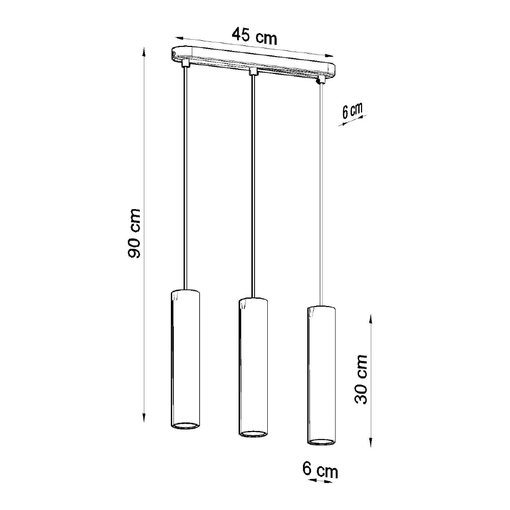 Hanglamp Luvo Sollux Grijs LxBxH 46x17x12 Beton Nnb