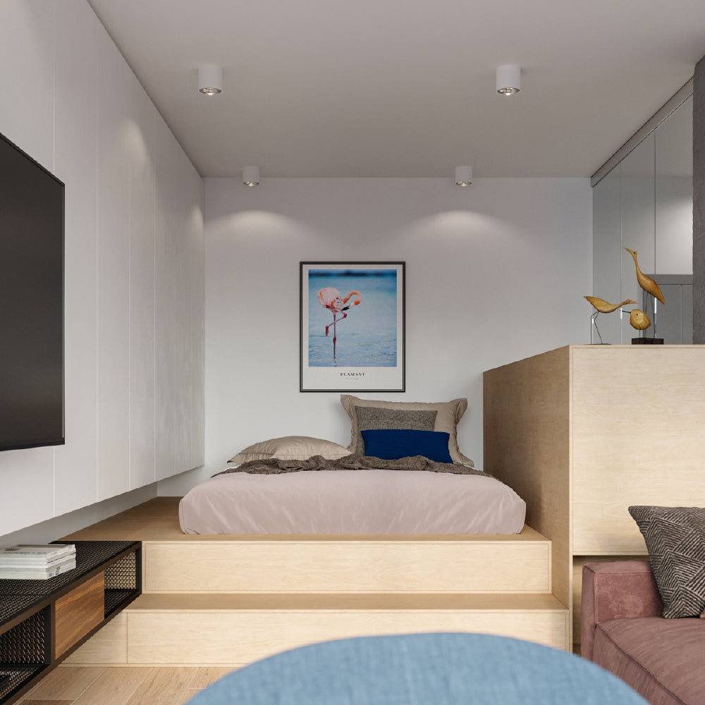 Plafondlamp Tiube Sollux Wit LxBxH 13x13x13 Aluminium Nnb