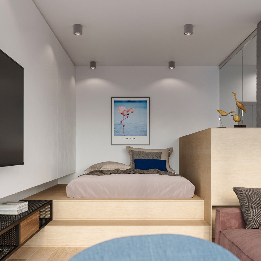 Plafondlamp Tiube Sollux Grijs LxBxH 13x13x13 Aluminium Nnb