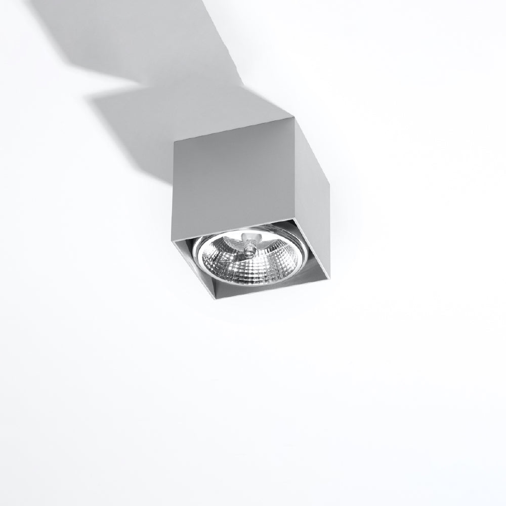 Plafondlamp Blake Sollux Grijs LxBxH 13x13x13 Aluminium Nnb