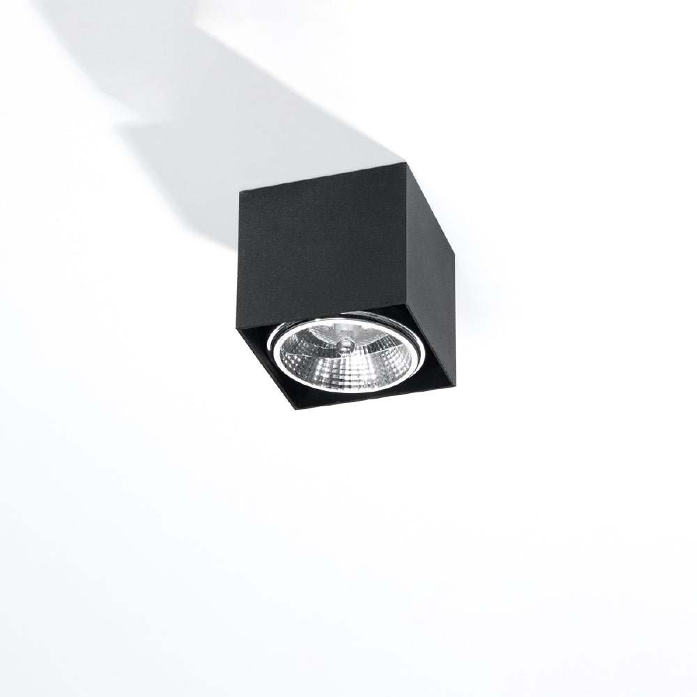 Plafondlamp Blake Sollux Zwart LxBxH 13x13x13 Aluminium Nnb