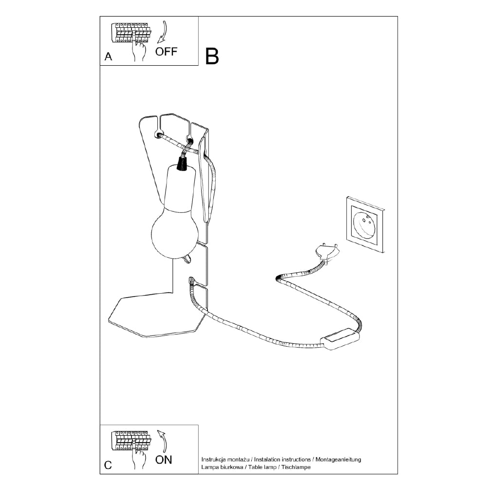 Tafellamp Arby Sollux Zwart Metaal Nnb