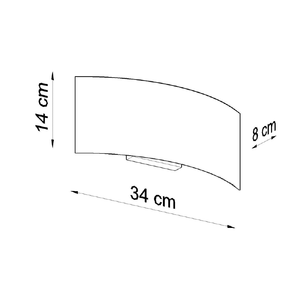 Wandlamp Magnus Sollux Wit LxBxH 15x10x36 Metaal Nnb