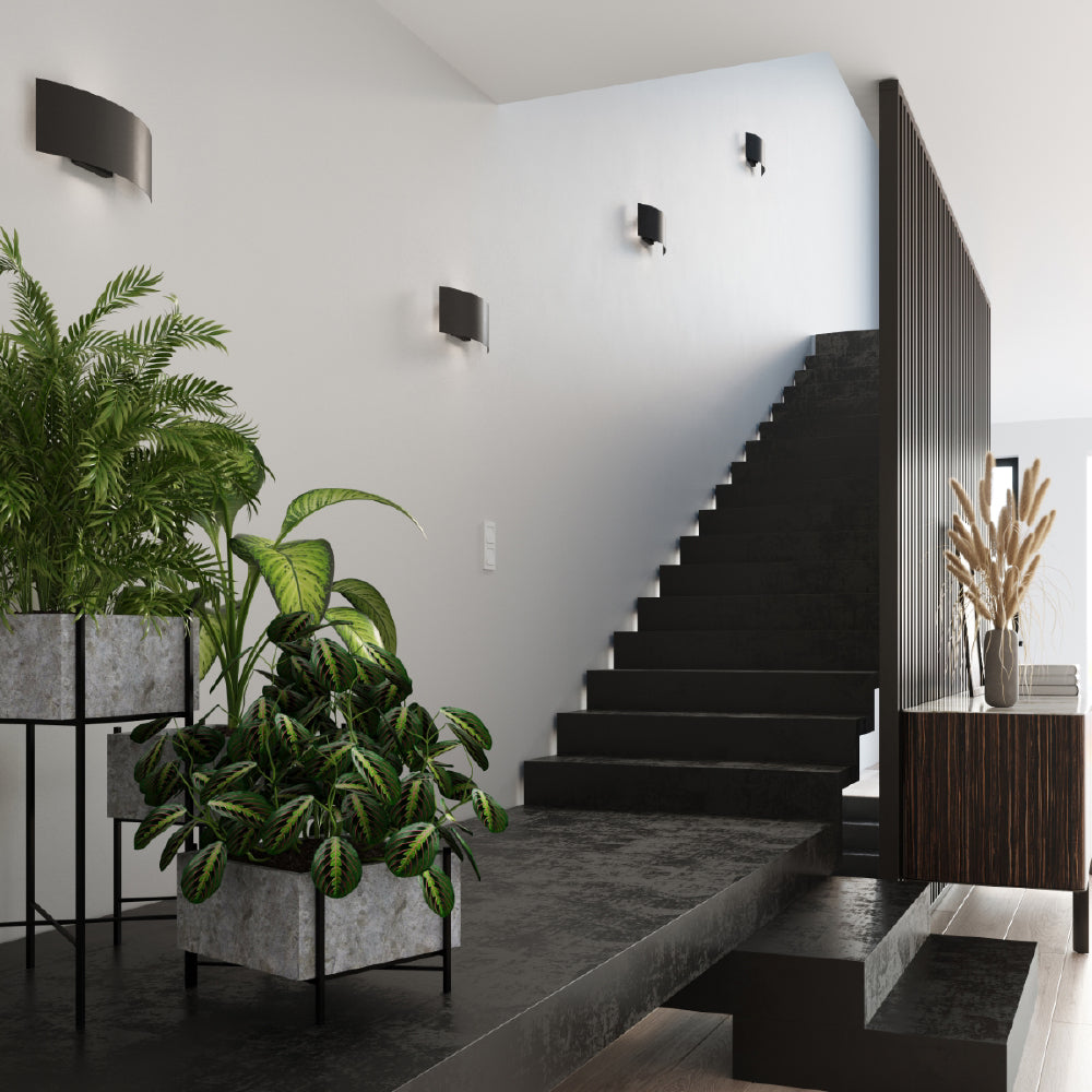 Wandlamp Magnus Sollux Zwart LxBxH 15x10x36 Metaal Nnb