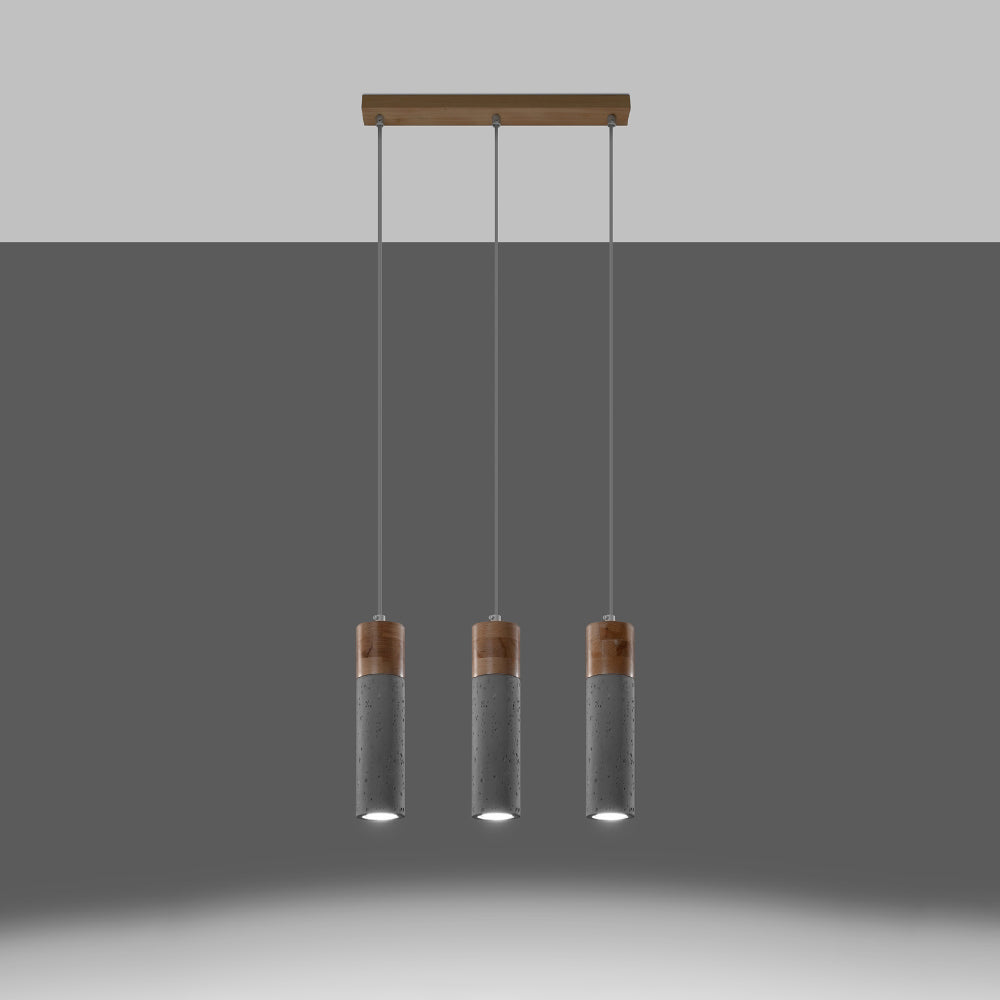 Hanglamp Zane Sollux Grijs LxBxH 51x21x21 Beton Nnb