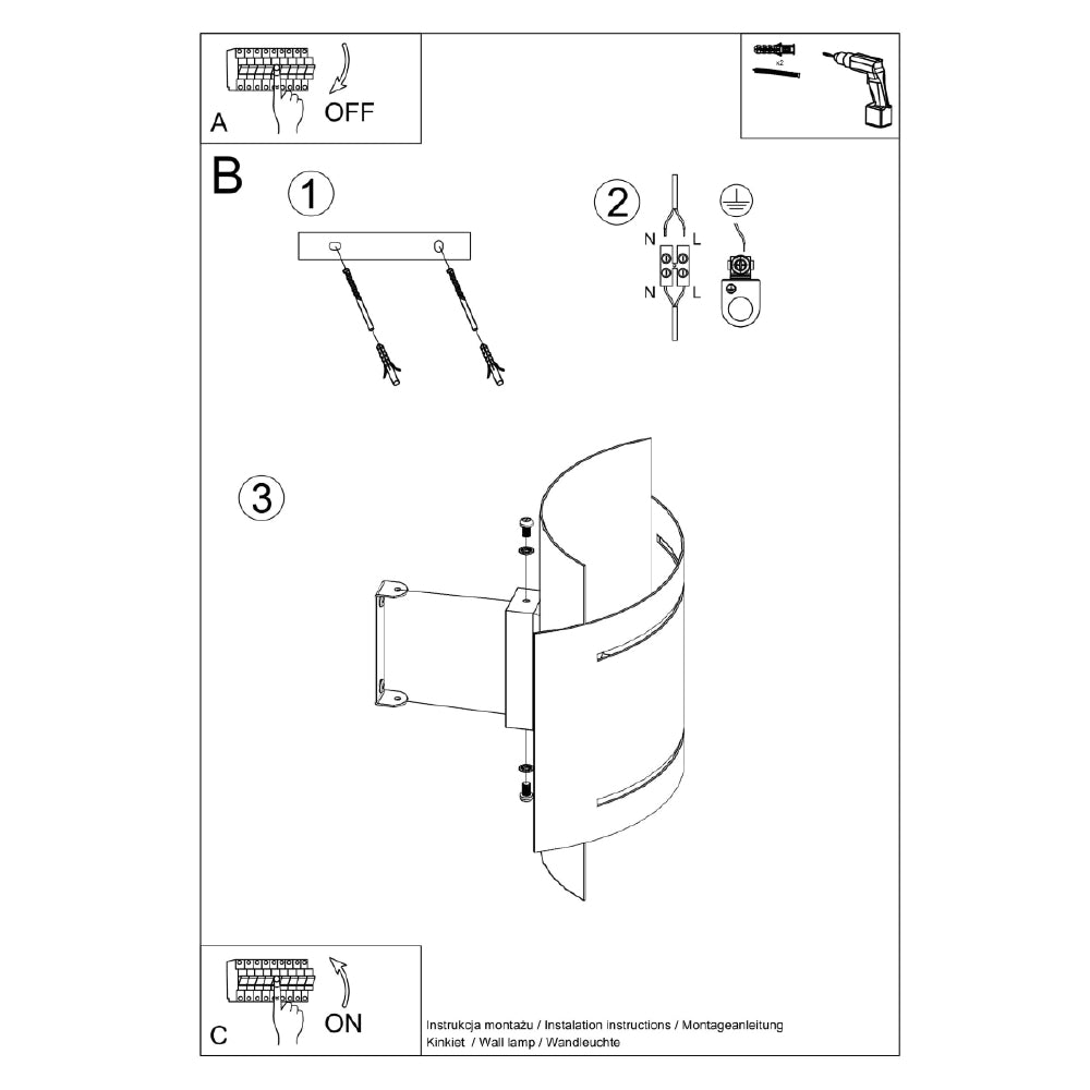 Wandlamp Hestia Sollux Wit Metaal Nnb