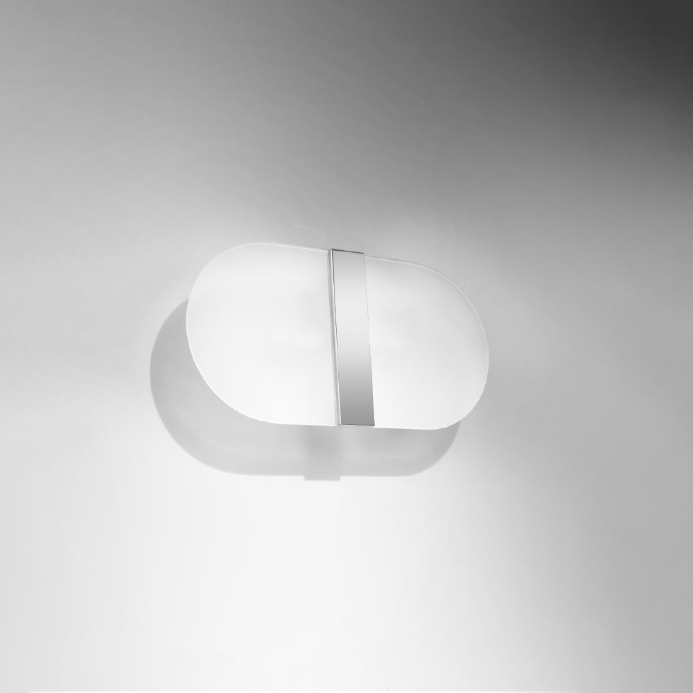 Wandlamp Salia Sollux Wit, Zilver LxBxH 20x40x15 Glas, Metaal Nnb