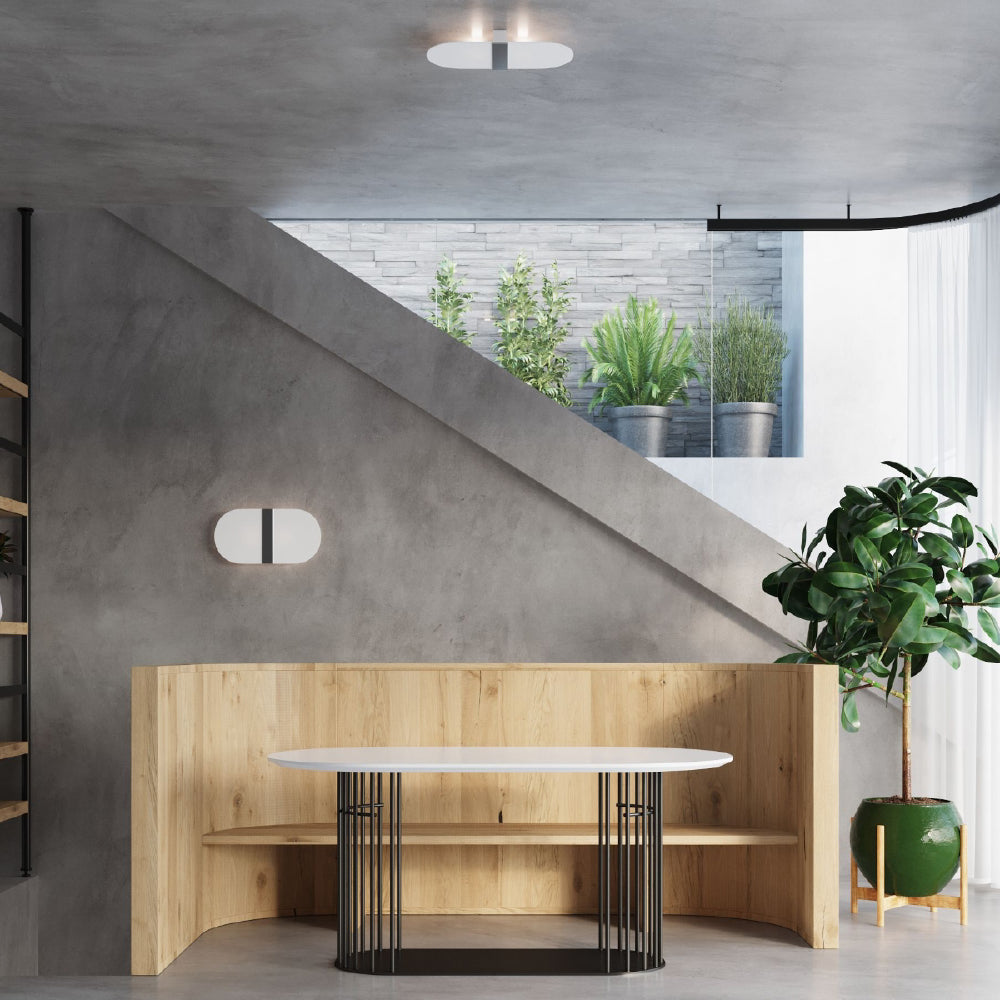 Wandlamp Salia Sollux Wit, Zilver LxBxH 20x40x15 Glas, Metaal Nnb