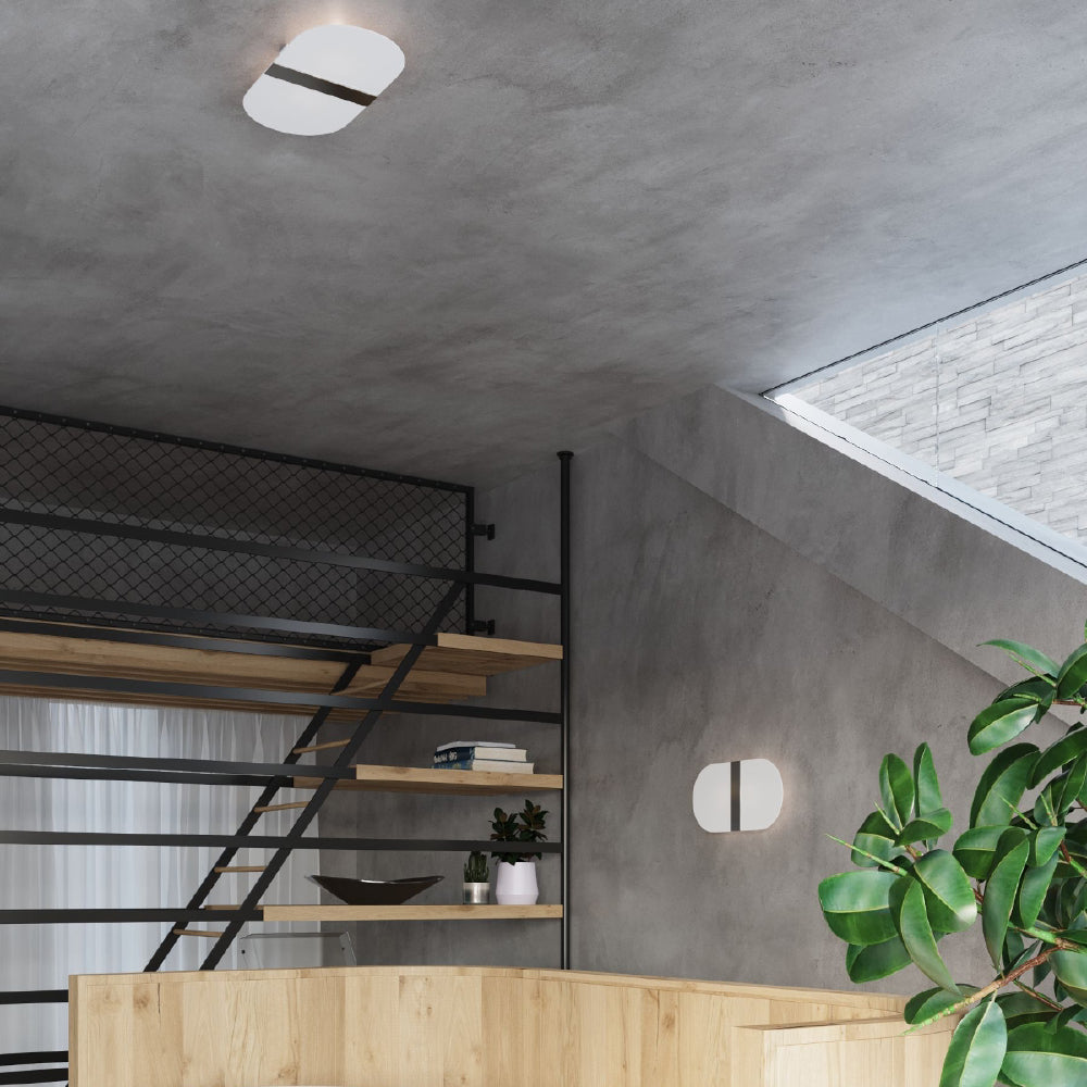 Wandlamp Salia Sollux Wit, Zilver LxBxH 20x40x15 Glas, Metaal Nnb