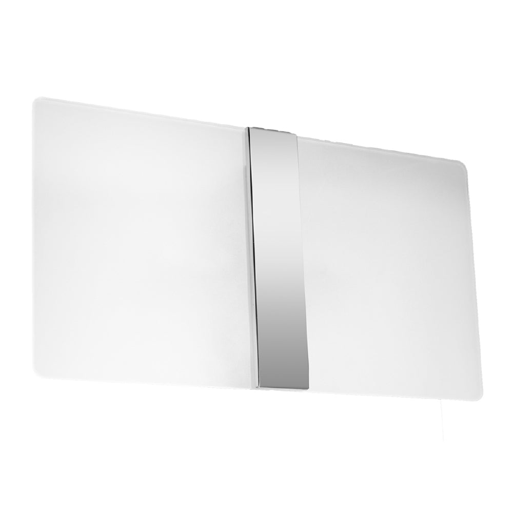 Wandlamp Azalia Sollux Wit, Zilver LxBxH 20x40x15 Glas, Metaal Nnb