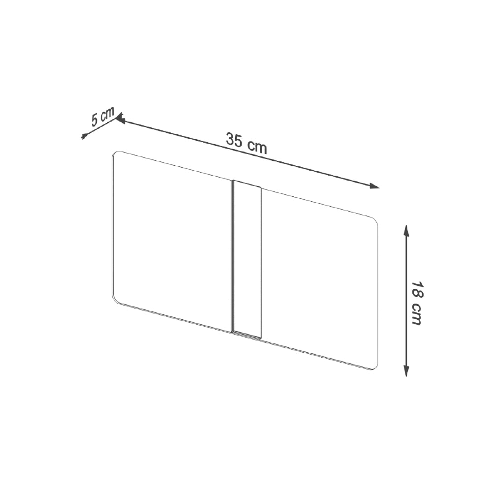 Wandlamp Azalia Sollux Wit, Zilver LxBxH 20x40x15 Glas, Metaal Nnb