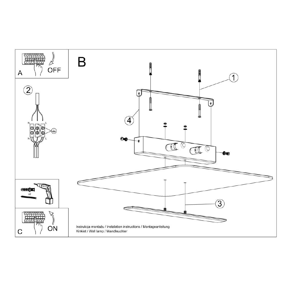 Plafondlamp Azalia Sollux Wit, Zilver Glas, Metaal Nnb
