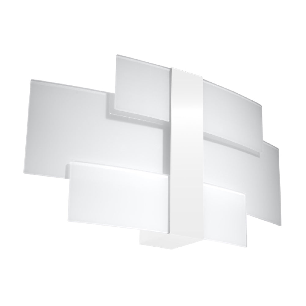 Wandlamp Celia Sollux Wit LxBxH 40x20x15 Metaal, Glas Nnb