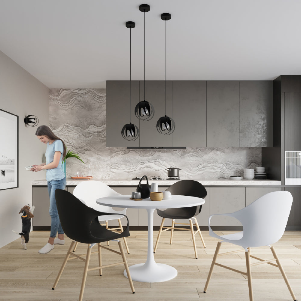 Plafondlamp Tulos Sollux Zwart Metaal Nnb