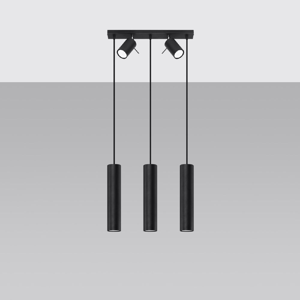 Hanglamp Ring Sollux Zwart LxBxH 50x50x20 Metaal Nnb