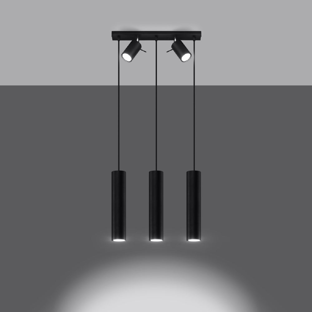 Hanglamp Ring Sollux Zwart LxBxH 50x50x20 Metaal Nnb