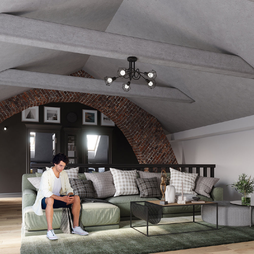 Plafondlamp Artemis Sollux Zwart LxBxH 31x14x14 Metaal Nnb