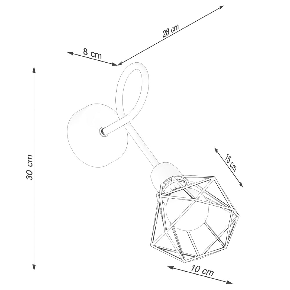 Wandlamp Artemis Sollux Zwart LxBxH 31x14x14 Metaal Nnb
